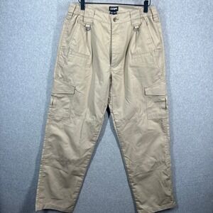CQR Mens Tactical Cargo Pants Khaki Ripstop Work Combat Outdoor 32W x 32L